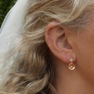 Novia - Ørepynt i forgylt sølv med blå cz thumbnail