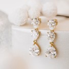 GID - Ørepynt i forgylt sølv med crystal thumbnail