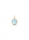 Julie Sandlau - Little Prime anheng i forgylt sølv med lys aqua krystall thumbnail