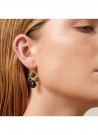 Julie Sandlau - Olivia Chandeliers ørepynt i forgylt sølv med olivengrønn krystall thumbnail