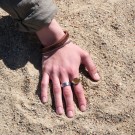 Son of Noa - Ring i stål med hamret overflate thumbnail
