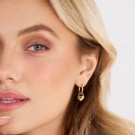 Sif Jakobs - Julia øreringer med hjertecharms i forgylt sølv thumbnail