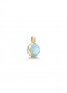 Julie Sandlau - Little Prime anheng i forgylt sølv med lys aqua krystall thumbnail