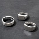 Son of Noa - Ring i stål med hamret overflate thumbnail