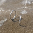 Nordahl Jewellery - Calma øreringer i stål, 30mm. thumbnail