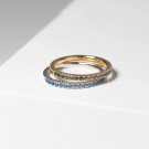 Sif Jakobs - Ellera ring i sølv med blå og hvit cz thumbnail