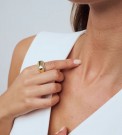 Sif Jakobs - Borsa ring i forgylt sølv med cz thumbnail