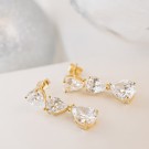 GID - Ørepynt i forgylt sølv med crystal thumbnail