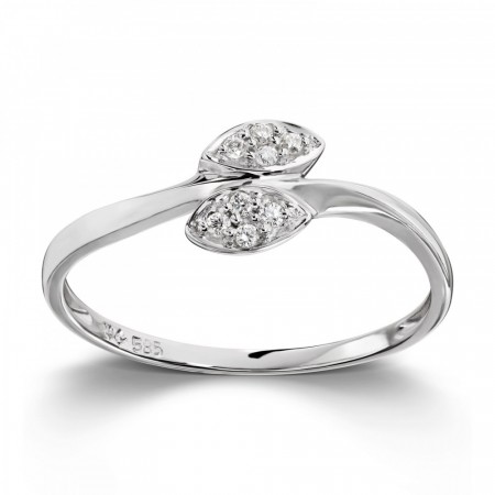 MG Diamonds - Ring, hvitt gull med diamanter