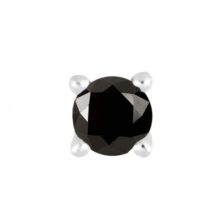 Son of Noa - Ørepynt i stål med sort cz, 3mm.