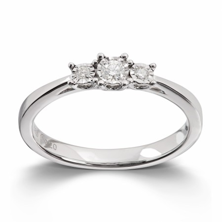 Mg Diamonds - Ring i hvitt gull med diamanter