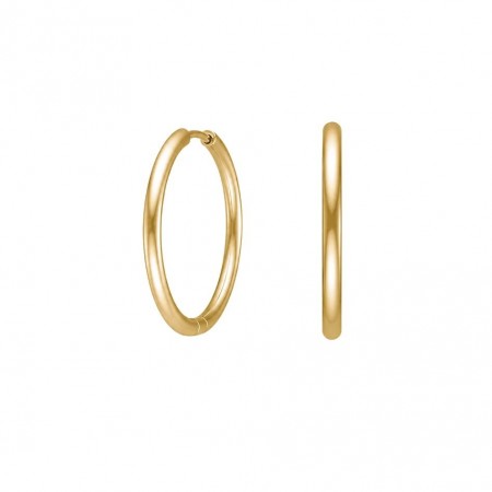Nordahl Jewellery - Calma øreringer i forgylt stål, 21mm.